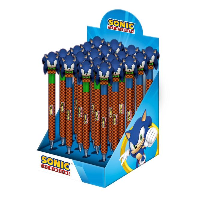 Sonic The Hedgehog Expositor de Escritura 24 Unidades Mix Multicolor - Temática Sonic The Hedgehog para Mostrador