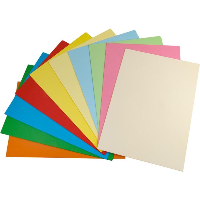 Papel Color Liderpapel A3 80 gr 10 Colores Surtidos Paquete 100 Hojas 5