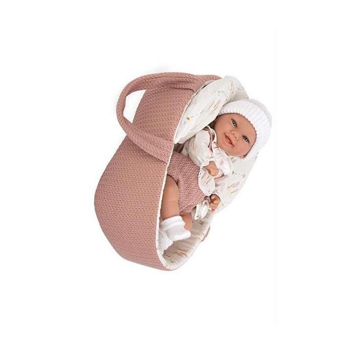 Muñeca elegance babyto rosa con capazo (cuerpo vinyl, sexo niña)incluye chupete en bolsa. 33 cm 2