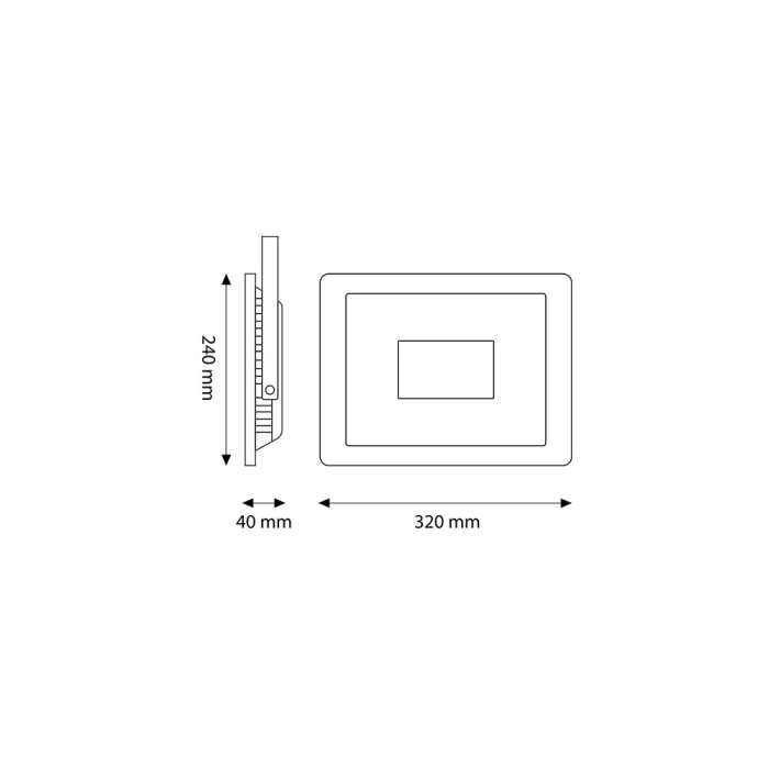 BX3 Proyector LED 150W 18000Lm 6000K IP66 Regulable 60000H Vida Util, Foco Exterior Robustec [BX3-6013-CW]