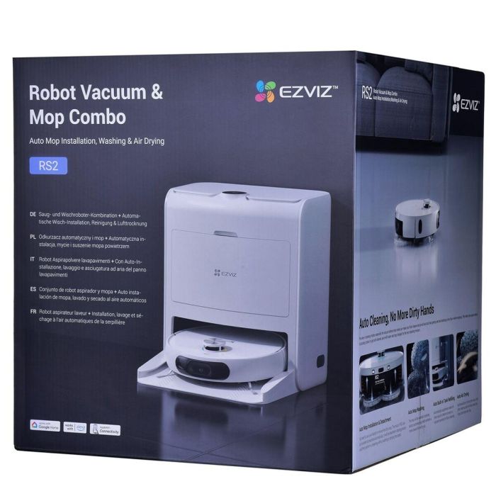 EZVIZ EZV1692798895779 Aspiradora Robot RS2 con Base Multifunción Lavado, Secado, Limpieza y Recarga Automática 4000 Pa 6 EZVIZ EZV1692798895779 Aspiradora Robot RS2 con Base Multifunción Lavado, Secado, Limpieza y Recarga Automática 4000 Pa 6