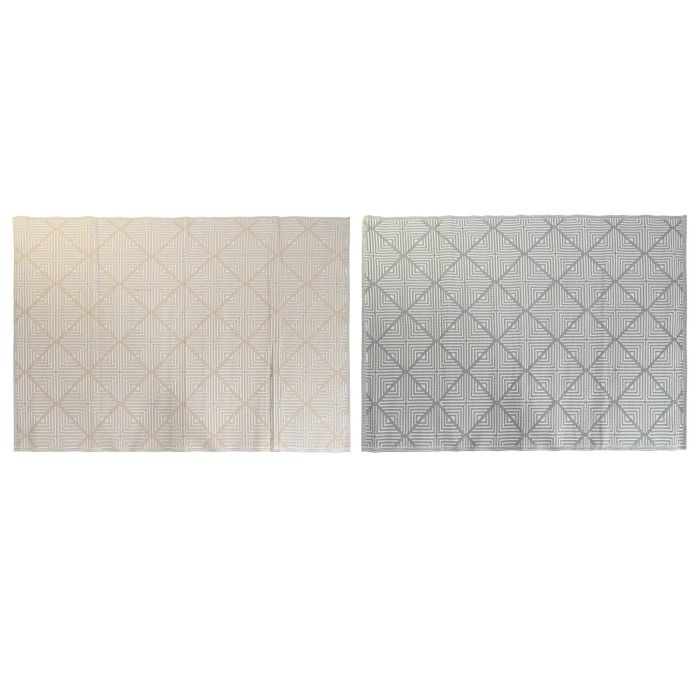 DKD Home Decor Alfombra Gris Beige 210 x 150 x 1 cm (4 Unidades)
