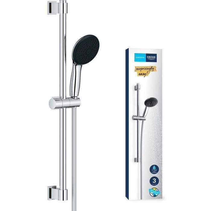 GROHE Vitalio Start 110 26032001 Set de Ducha con Rociador de 3 Chorros, Barra y Flexo - Fácil Selección, Ahorro de Agua GROHE Vitalio Start 110 26032001 Set de Ducha con Rociador de 3 Chorros, Barra y Flexo - Fácil Selección, Ahorro de Agua