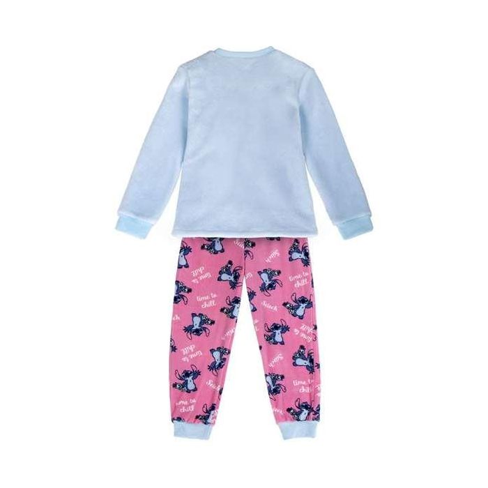 Cerdá Pijama Largo Velour con Aplicaciones de Stitch para Niños 12 Años 1