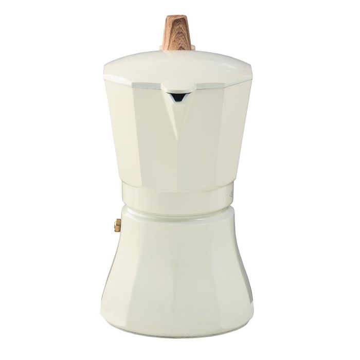 Oroley Cafetera Petra de Aluminio 6 Tazas Color Crema para Inducción, Gas, Vitro y Eléctrica 1