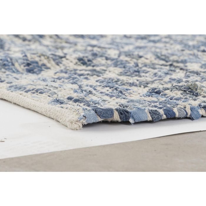 Alfombra Boho DKD Home Decor Azul Blanco 180 x 1 x 120 cm 3 Alfombra Boho DKD Home Decor Azul Blanco 180 x 1 x 120 cm 3