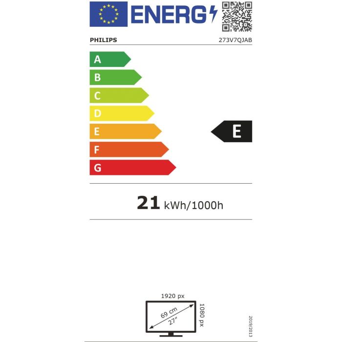 Philips 273V7QJAB Monitor 27" Full HD (1920x1080) IPS, 75Hz, 4ms, HDMI, DisplayPort, VGA, VESA, Altavoces, Negro 9
