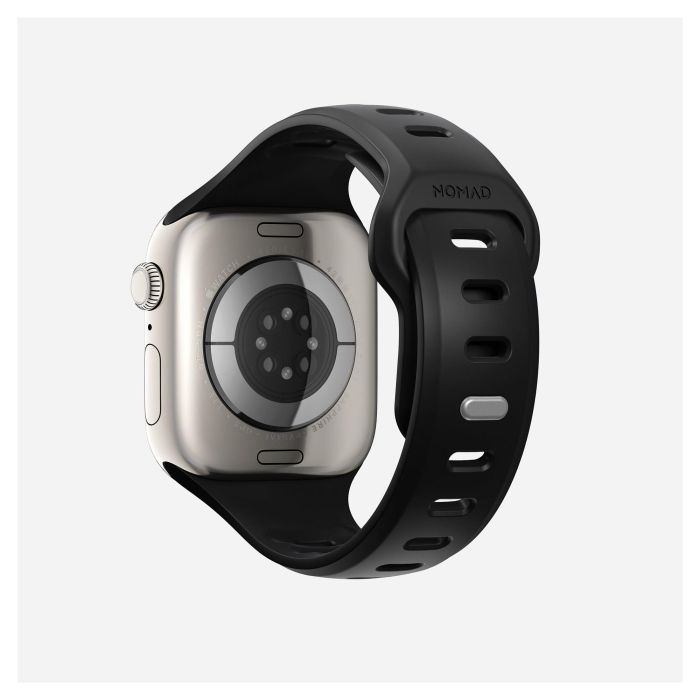 Nomad Tempo Band 42mm - Correa de Caucho Ajustable para Apple Watch Series, 41mm/42mm, Negro, Resistente al Agua, Muñeca 135-175mm 1