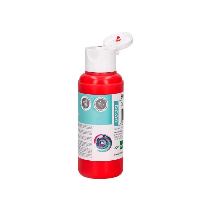 Pintura Acrilica Liderpapel Bote De 80 mL Rojo 2