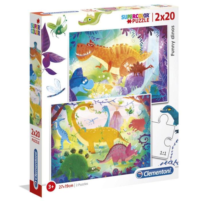 Puzzle Dinosaurios 2x20pzs 1