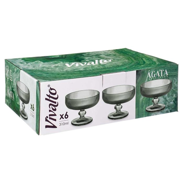 Copa Helado Verde Musgo Rayas 310Ml Vivalto 12X9CM (24 Unidades) 2 Copa Helado Verde Musgo Rayas 310Ml Vivalto 12X9CM (24 Unidades) 2
