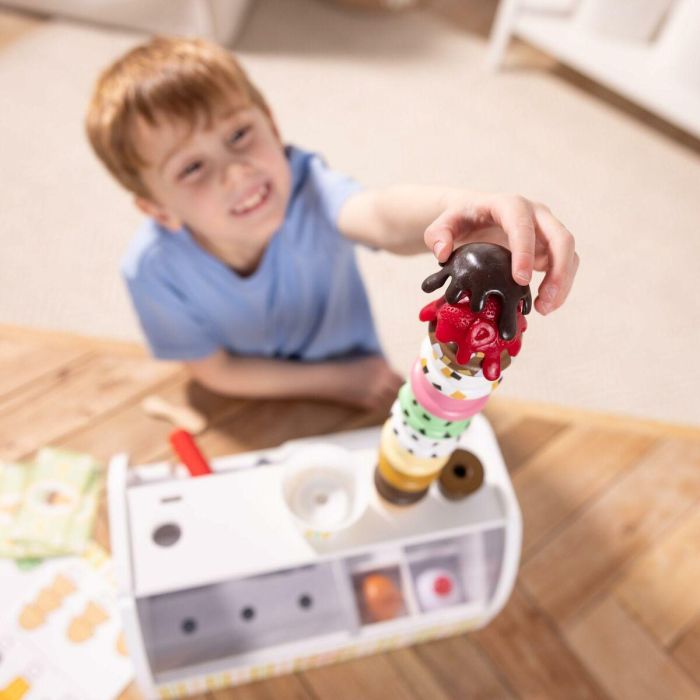 Melissa & Doug Juego de Simulación Dispensador de Helado 28 Piezas Edades 3+ 2