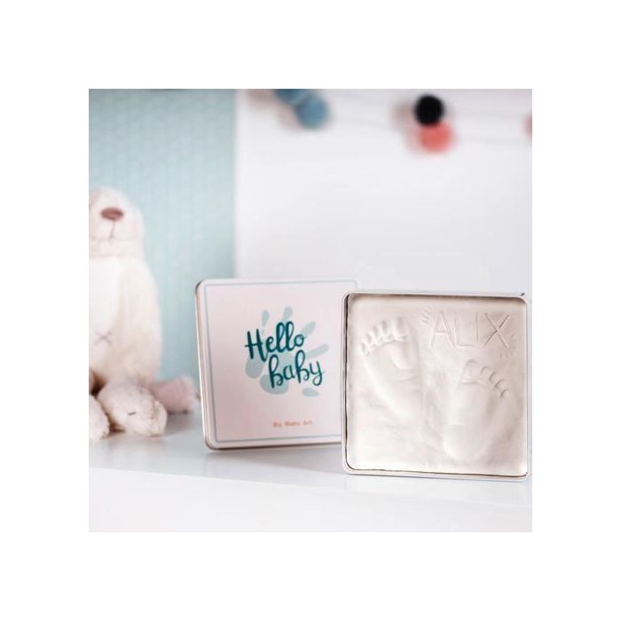 Baby Art Magic Box Square - Kit de Huellas y Manos de Bebé en Caja Metálica, Regalo de Nacimiento o Bautismo, Imprescindible 2 Baby Art Magic Box Square - Kit de Huellas y Manos de Bebé en Caja Metálica, Regalo de Nacimiento o Bautismo, Imprescindible 2