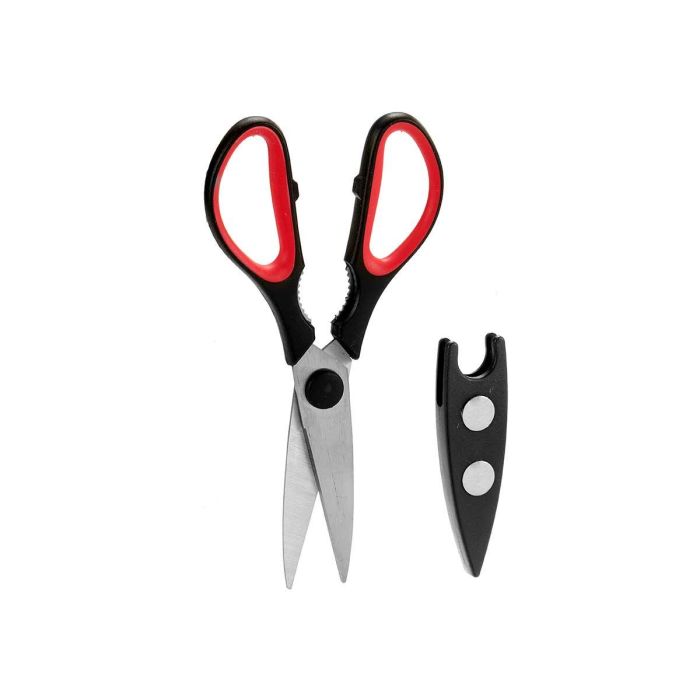 Tijera de cocina con protector magnético Kinvara 16x27.5x1.5 cm, negro/rojo (36 Unidades) 1 Tijera de cocina con protector magnético Kinvara 16x27.5x1.5 cm, negro/rojo (36 Unidades) 1
