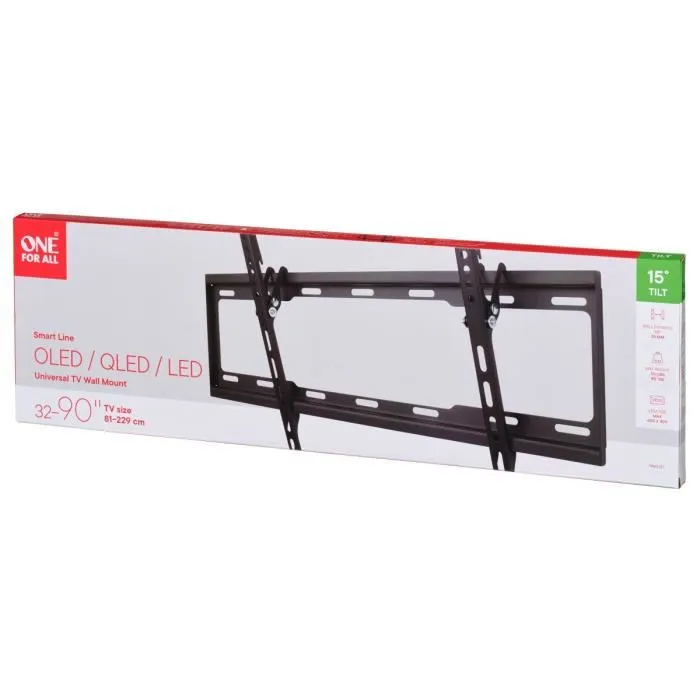 One For All WM2621 Soporte de Pared para TV de 32 a 84 Pulgadas (81-213 cm) con Inclinación de 15° Negro 3