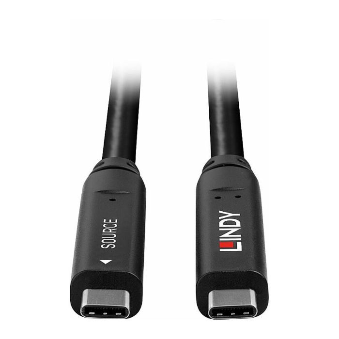 Lindy Cable Híbrido USB C a USB C, USB 3.2 Gen 2 & DP 1.4, Transferencia de Datos, Video y Carga PD 60W, 10m 3