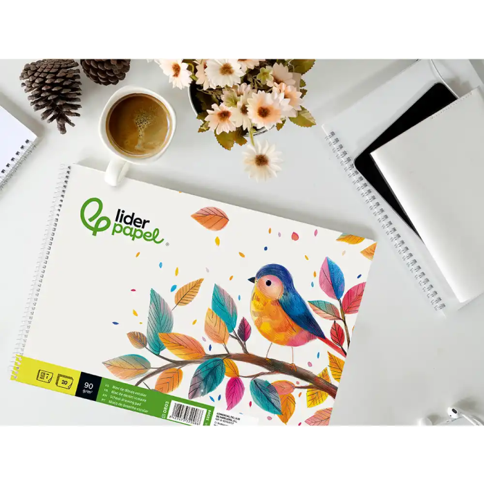 Liderpapel Bloc Dibujo Escolar Espiral 155x215mm 20 Hojas 90 gr/m2 6