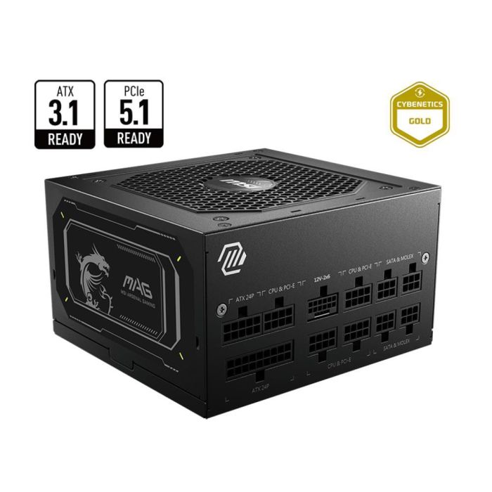 MSI MAG A750 grl Fuente de Alimentación Gaming 750W 80 PLUS Gold Modular 4 MSI MAG A750 grl Fuente de Alimentación Gaming 750W 80 PLUS Gold Modular 4