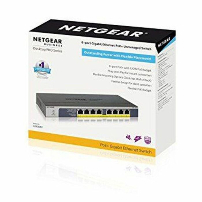 Switch de Armario Netgear GS108PP-100EUS 16 Gbps 1 Switch de Armario Netgear GS108PP-100EUS 16 Gbps 1