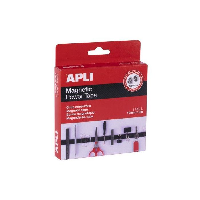 Cinta Adhesiva Apli Magnetica Power Rollo 2M X 19Mm