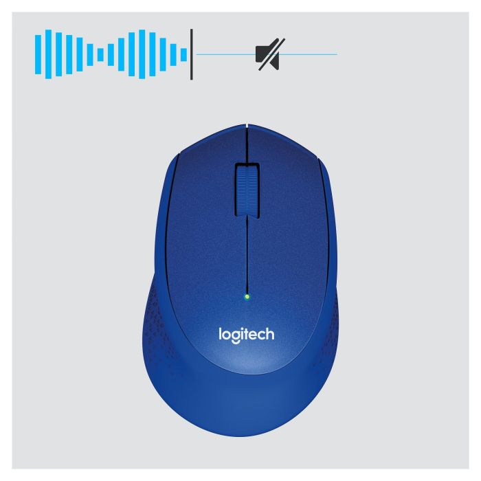 Logitech M330 Silent Plus - Ratón Inalámbrico Óptico Silencioso con Tecnología SilentTouch, 1000 dpi, Ergonómico para Diestros, Conexión USB 2.4 GHz, Hasta 24 Meses de Autonomía
