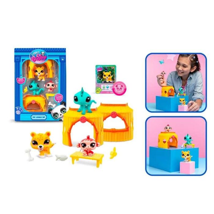 Set figura littlest pet shop tiki jungle. 17,8x20,3x6,35 cm 2