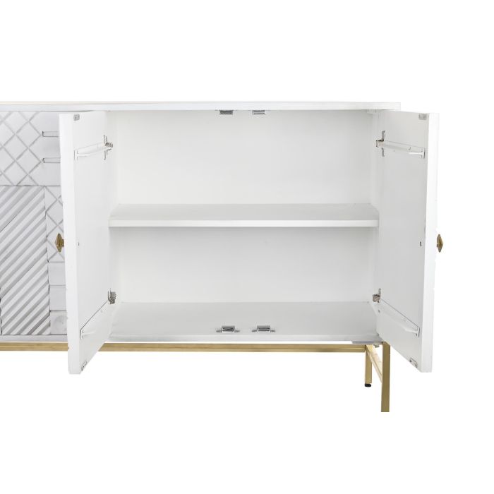 DKD Home Decor Buffet Moderno Cruz rombo Blanco Dorado 157 x 43 x 84 cm 3
