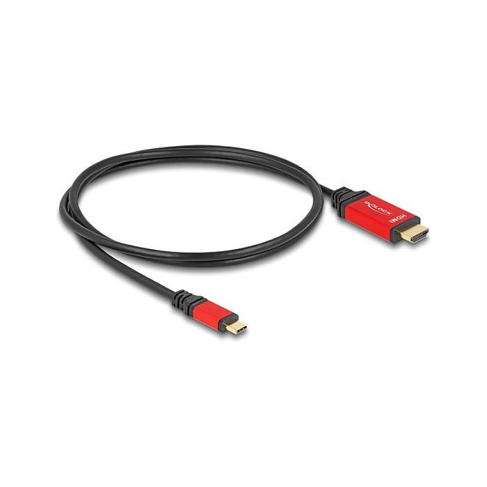 DeLOCK Cable USB Type-C a HDMI (DP Alt Mode) 8K 60 Hz HDR 1m rojo - Compatible con 7680x4320, 240 Hz, HDR10, VMM7100 1 DeLOCK Cable USB Type-C a HDMI (DP Alt Mode) 8K 60 Hz HDR 1m rojo - Compatible con 7680x4320, 240 Hz, HDR10, VMM7100 1