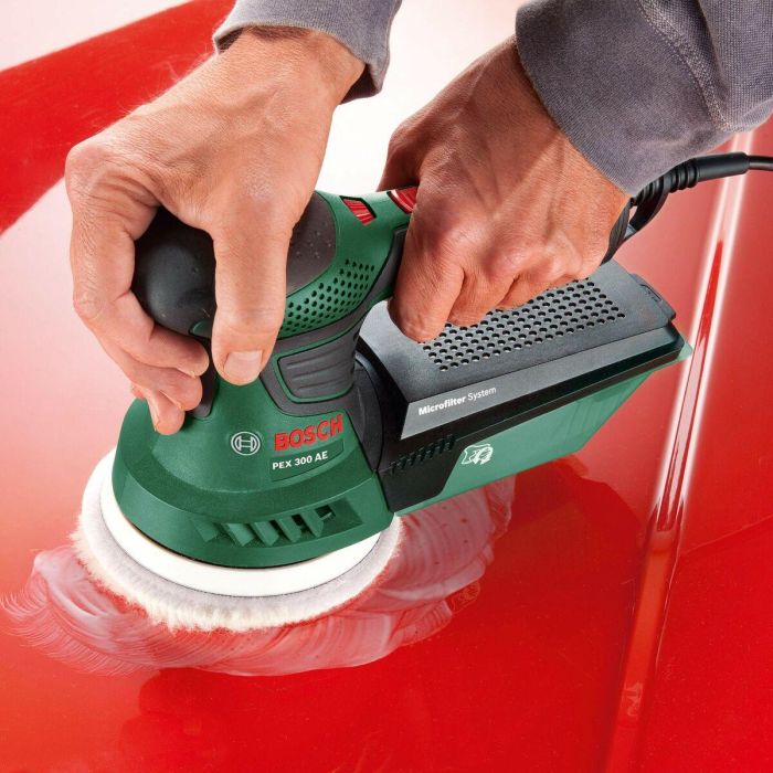 Bosch Professional GEX 125-1 AE Lijadora Excéntrica 125 mm 250W con Velocidad Variable y Caja Microfiltro 1