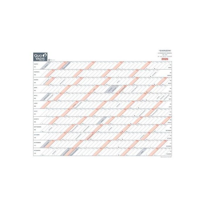 Calendario (2026) Quo Vadis Diarizon Mural Anual 550X430