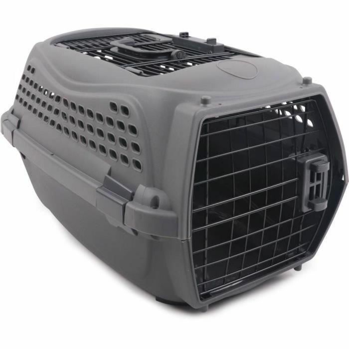 M Pets Jaula de Transporte para Gatos ECO GIRO PET6953182725862 Jaula de Plástico Talla M Gris