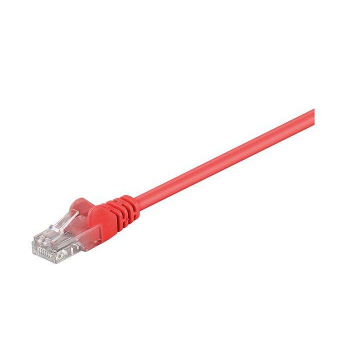 MicroConnect Cable de Red CAT5e U/UTP 0.25m Rojo para Conexión de Dispositivos de Red (Switch, Módem, Router)