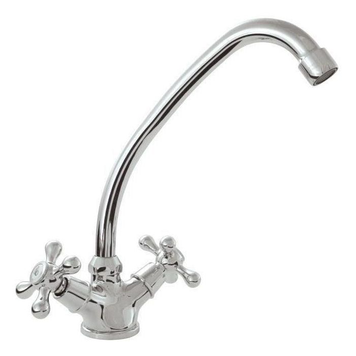 Grifo de cocina mezclador ROUSSEAU Beverly - Sin ducha de mano - Gris cromo Grifo de cocina mezclador ROUSSEAU Beverly - Sin ducha de mano - Gris cromo