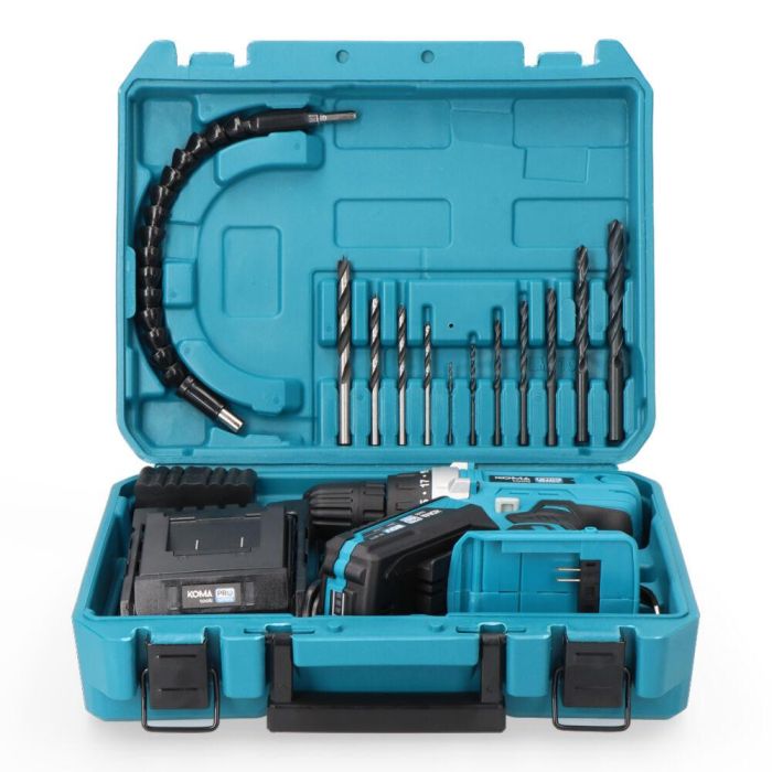 Koma Tools Taladro Atornillador 20V con 40 Accesorios, Batería y Cargador, Maletín Incluido - Pro Series 3 Koma Tools Taladro Atornillador 20V con 40 Accesorios, Batería y Cargador, Maletín Incluido - Pro Series 3