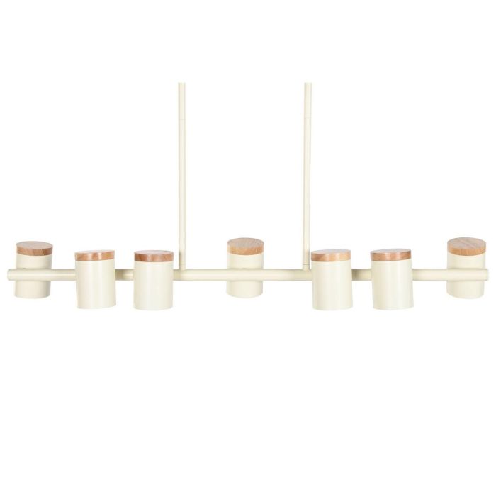 DKD Home Decor Lámpara Techo Urban Blanco Metal Madera 18 x 164 x 104 cm 1