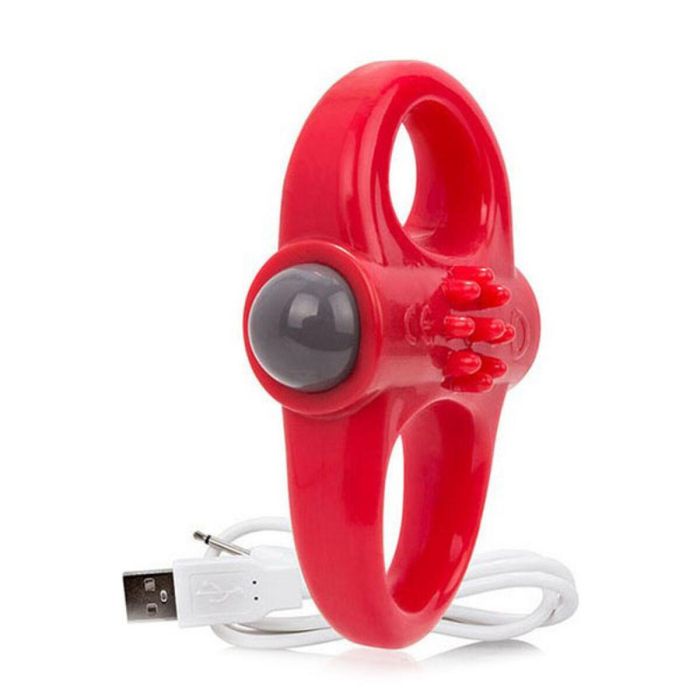 Anillo Vibrador para el Pene The Screaming O Charged Yoga Rojo Anillo Vibrador para el Pene The Screaming O Charged Yoga Rojo