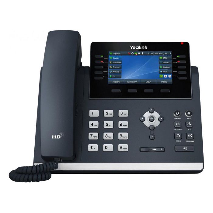 Yealink SIP-T46U Teléfono VoIP IP con Pantalla LCD de 4.3" y Conectividad Gigabit Ethernet, WiFi y Bluetooth Color Gris 2