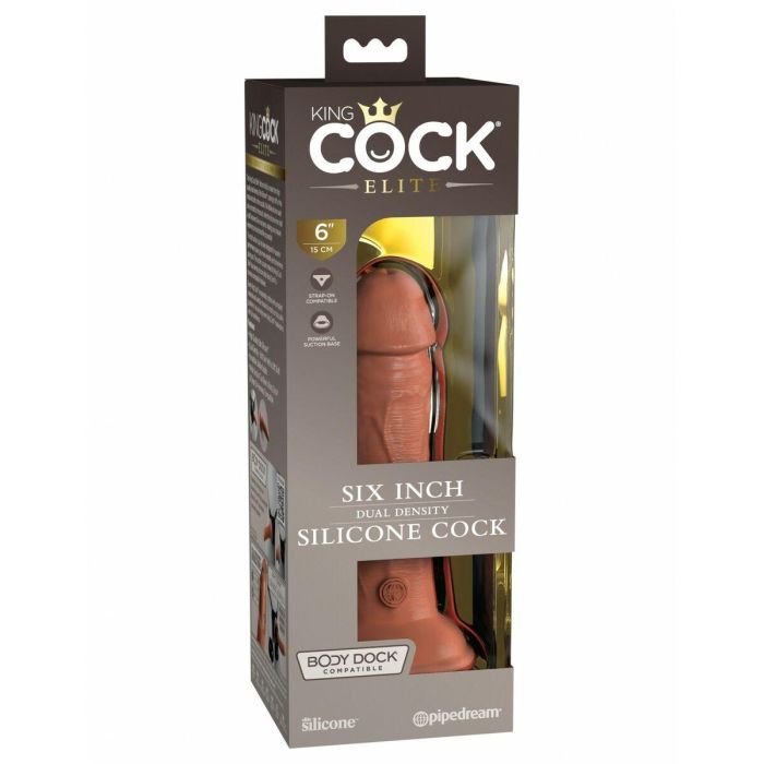 Dildo Pipedream King Cock Elite Marrón 6 Dildo Pipedream King Cock Elite Marrón 6