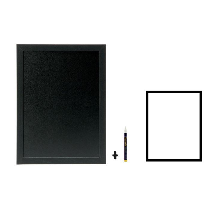 Pizarra de pared Woody negra 40x30 cm - Inde (6 Unidades) Pizarra de pared Woody negra 40x30 cm - Inde (6 Unidades)