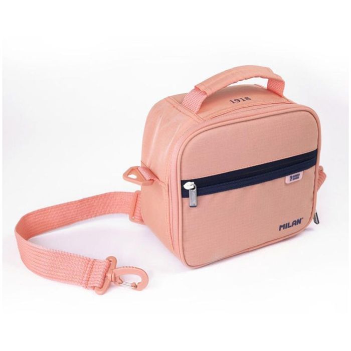 Milán Bolsa Isotérmica Porta Alimentos Serie 1918 Rosa con 3 Recipientes 3,5 L 1