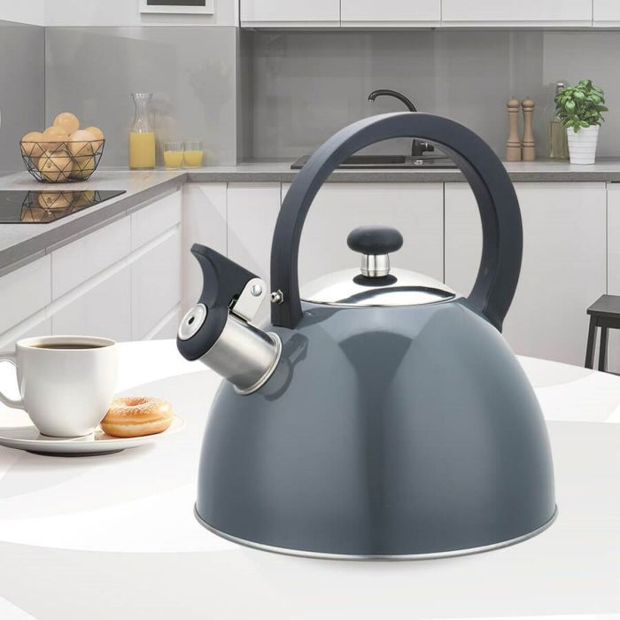 Tetera Feel Maestro MR-1302-GREY Negro Gris Acero Inoxidable 2,5 L 5 Tetera Feel Maestro MR-1302-GREY Negro Gris Acero Inoxidable 2,5 L 5