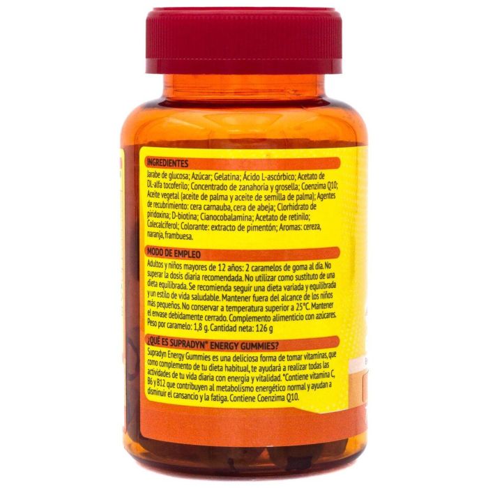 Supradyn SUPRADYN ENERGY gummies 70 u vitaminas A, B, C, D, biotina y coenzima Q10 para vitalidad 9