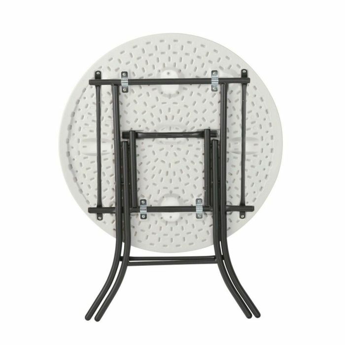 Mesa Plegable Lifetime Blanco Redonda Acero Plástico 83 x 73,5 cm 5
