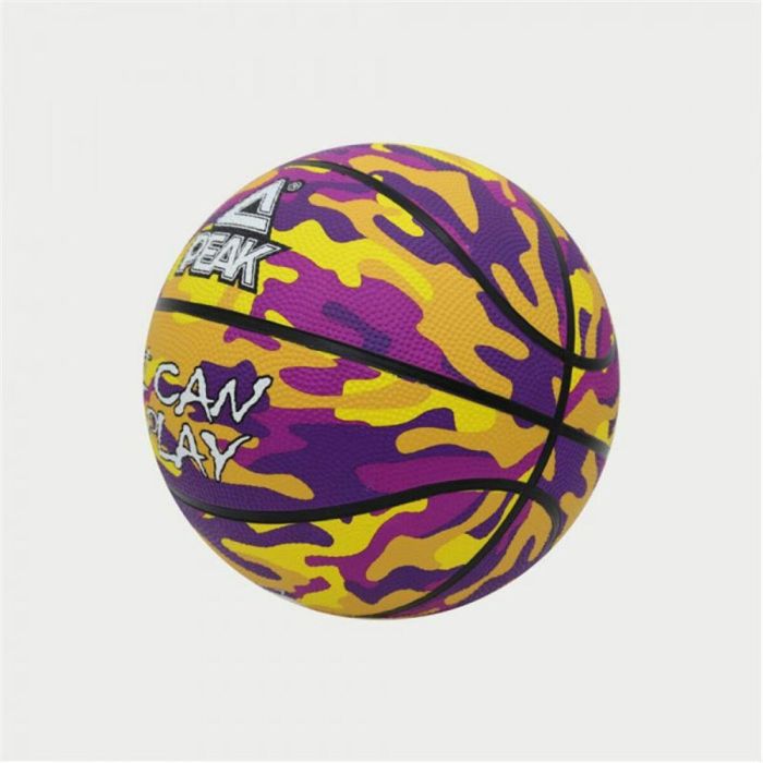 Balón de Baloncesto Peak Peak Camo Ball Amarillo Morado (Talla 5) 1