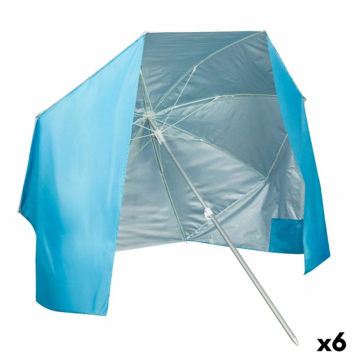 Sombrilla Aktive Azul 200 x 185 x 200 cm (6 Unidades) Sombrilla Aktive Azul 200 x 185 x 200 cm (6 Unidades)