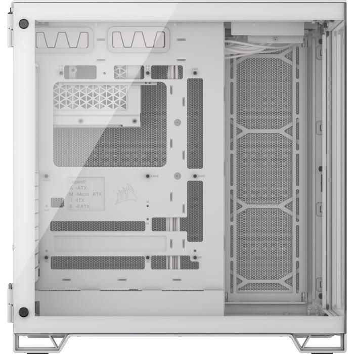 Corsair COR0840006664703 Caja PC 6500X Media Torre de Vidrio Templado con Doble Cámara - Blanco 4