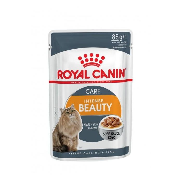 Royal Canin Feline Intense Beauty Gravy - 12 Bolsitas de 85g para Gatos Adultos - Nutre y Brilla el Pelo Royal Canin Feline Intense Beauty Gravy - 12 Bolsitas de 85g para Gatos Adultos - Nutre y Brilla el Pelo