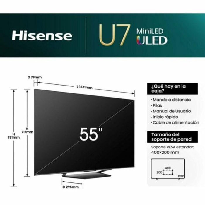 Smart TV Hisense 55U7NQ 4K Ultra HD 55" LED HDR 8 Smart TV Hisense 55U7NQ 4K Ultra HD 55" LED HDR 8