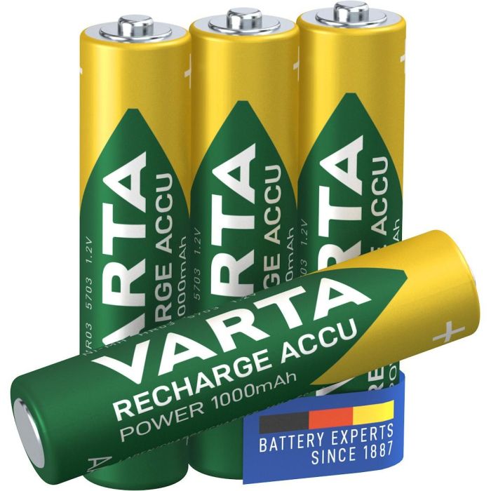Varta 5703301404 Pilas Recargables Ni/MH HR03 AAA 1000mAh Accu Power 4uds