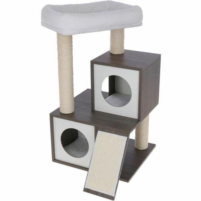 Kerbl KER1700728399541 Árbol para gatos FLAIR Blanco/Gris Sisal 48x44x86 cm